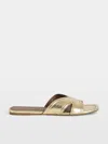 Zadig & Voltaire Azora Slides In Gold