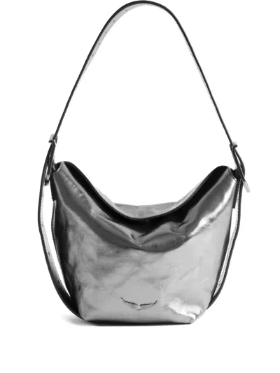 Zadig & Voltaire Baby Jane Shoulder Bag In Silver