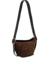 Zadig & Voltaire Baby Jane Suede Crossbody Bag In Brown