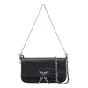 Zadig & Voltaire Black Leather Rock Nano Shoulder Bag