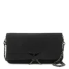Zadig & Voltaire Croc-embossed Crossbody Bag In Black