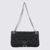 Zadig & Voltaire Rock Ii Diamond Quilted Monogram Denim Crossbody Bag In Black