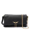 Zadig & Voltaire Rocky Shoulder Bag In Black