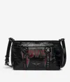 Zadig & Voltaire Sunny Mood Punk Embellished Leather Shoulder Bag In Black
