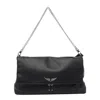 Zadig & Voltaire Xl Rocky Shoulder Bag In Black