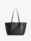Zadig & Voltaire Womens Z Shopper Monogram Coated-canvas Tote Bag Noir In Black