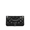 Zadig & Voltaire Rock Ii Diamond Quilted Monogram Leather Crossbody Bag In Black