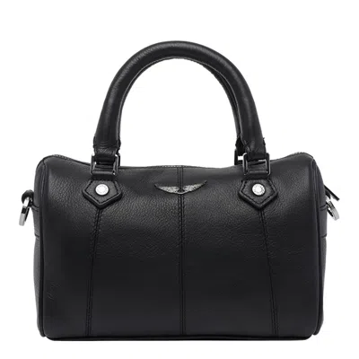 Zadig & Voltaire Xs Sunny Vibe Grained-leather Tote Bag In Black
