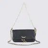 Zadig & Voltaire Leather Chain Strap Zip Pocket Shoulder Bag