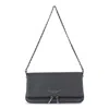 Zadig & Voltaire Dark Grey Leather Rock Shoulder Bag