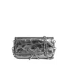 Zadig & Voltaire Silver Leather Rock Nano Vintage Metal Shoulder Bag In Silver
