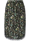 Zadig & Voltaire Bali Floral-print Midi Skirt In Black