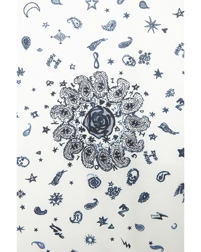 ZADIG & VOLTAIRE BANDANA PRINT MIXED SILK SQUARE SCARF