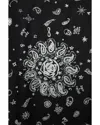 Zadig & Voltaire Bandana Print Mixed Silk Square Scarf In Black