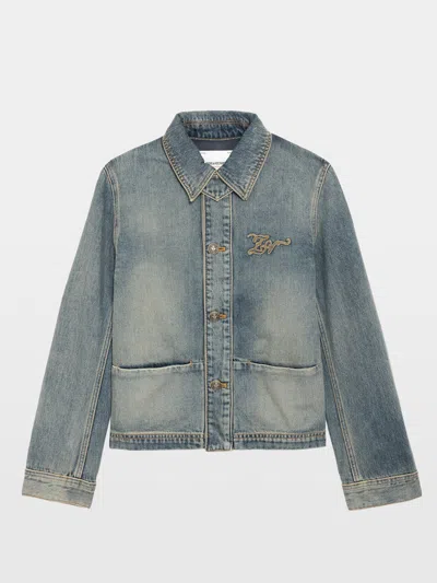 Zadig & Voltaire Bases Corduroy Jacket In Denim