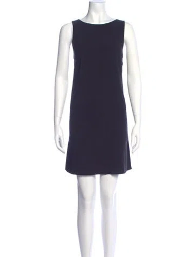 Pre-owned Zadig & Voltaire Bateau Neckline Mini Dress In Blue