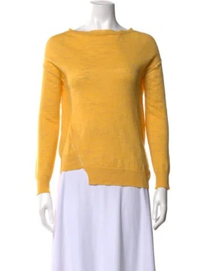 Pre-owned Zadig & Voltaire Bateau Neckline Sweater In Yellow