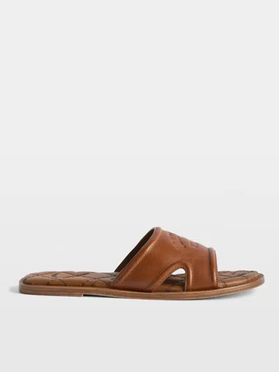 Zadig & Voltaire Beach Monogram Mules In Brown