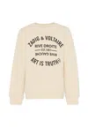 Zadig & Voltaire Beige Sweatshirt For Kids With Logo In Nude