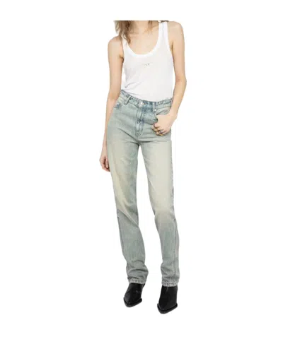 Zadig & Voltaire Belt Loop Jeans In Blue