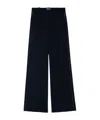 Zadig & Voltaire Womens Encre Panol Rhinestone-embellished Wide-leg High-rise Stretch-woven Trousers In Blue