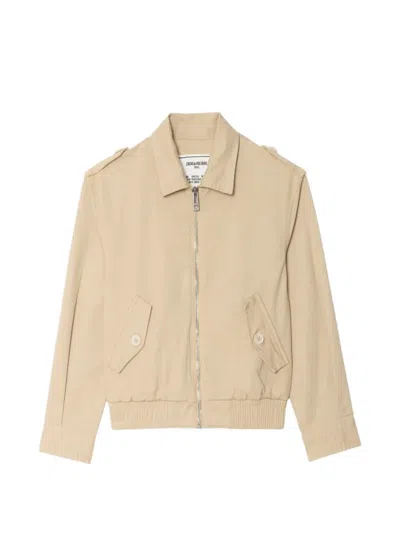 Zadig & Voltaire Benedicte Palm Trees 拉链夹克 In Neutral