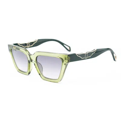 Zadig & Voltaire Bicolor Acetate Sunglasses In Green