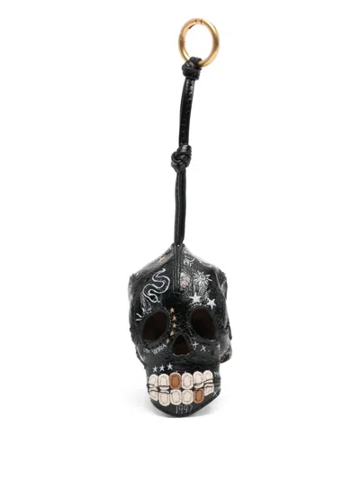 Zadig & Voltaire Big Skull Keyring In Black