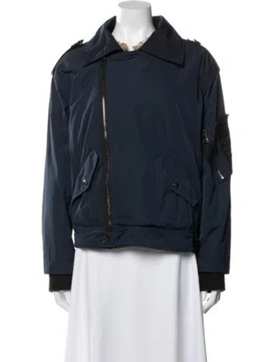 Pre-owned Zadig & Voltaire Biker Jacket In Blue