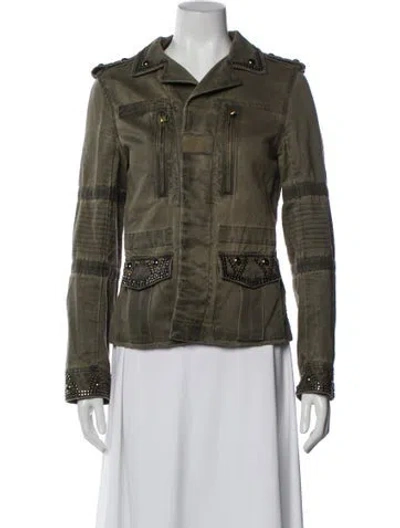 Pre-owned Zadig & Voltaire Biker Jacket In Green