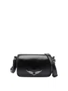 Zadig & Voltaire Womens Le Zazi Vintage Patent-leather Shoulder Bag Black In Black