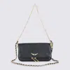 Zadig & Voltaire Black Leather Rock Nano Shoulder Bag In Black