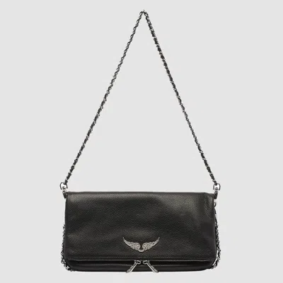 ZADIG & VOLTAIRE ZADIG&VOLTAIRE BLACK LEATHER SHOULDER BAG