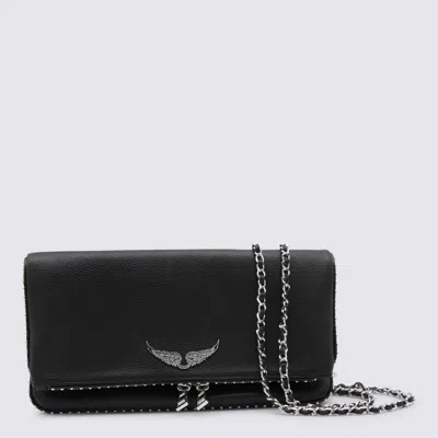 Zadig & Voltaire Black Rock Grained Leather Shoulder Bag