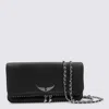 Zadig & Voltaire Rock Nano Studded Leather Shoulder Bag In Black