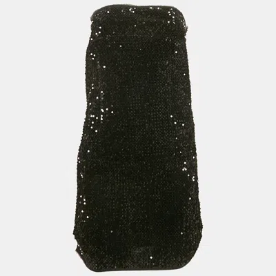 Pre-owned Zadig & Voltaire Black Sequin Raleg Mini Tube Dress M