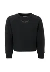 Zadig & Voltaire Black Sweatshirt For Girl With Writing In Black