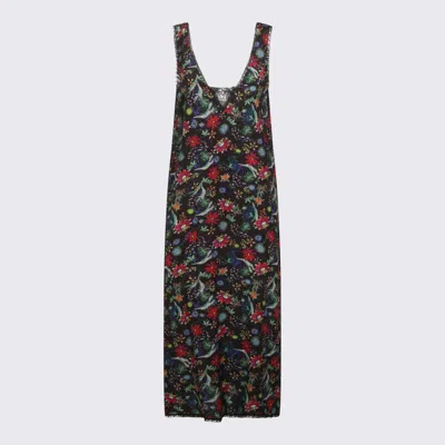 Zadig & Voltaire Womens Encre Renzo Floral-print Woven Midi Dress In Black