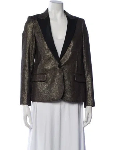 Pre-owned Zadig & Voltaire Blazer In Gold/metallic