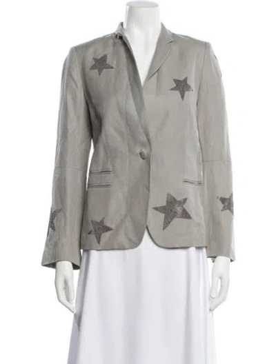 Pre-owned Zadig & Voltaire Blazer In Gray