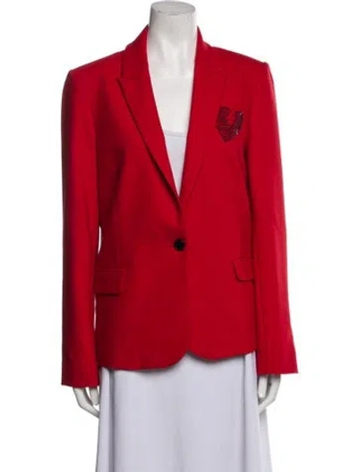 Pre-owned Zadig & Voltaire Blazer In Red