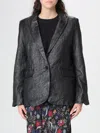 Zadig & Voltaire Leather Crinkle Jacket In Black