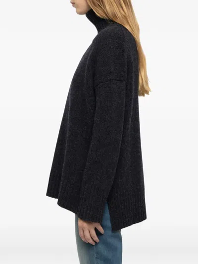 Zadig & Voltaire Bleeza High-neck Logo-embroidered Wool Sweater In Animal Print
