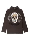 Zadig & Voltaire Bleeza Skull-embellished Turtleneck Sweater In Black
