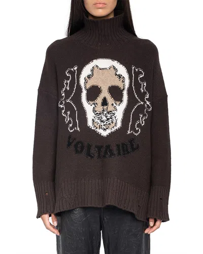 ZADIG & VOLTAIRE BLEEZA WE WESTERN MERINO WOOL SWEATER