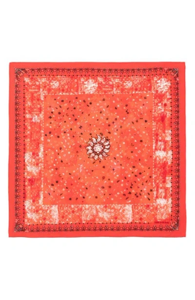 Zadig & Voltaire Womens Passion Blondie Bandana-print Silk Scarf In Red