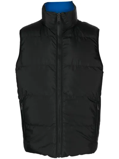Zadig & Voltaire Bob Reversible Padded Gilet In Black