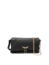 Zadig & Voltaire Rocky Shoulder Bag In Black