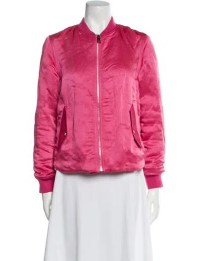 Pre-owned Zadig & Voltaire Bomber Jacket In Pink