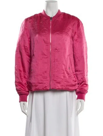 Pre-owned Zadig & Voltaire Bomber Jacket In Pink